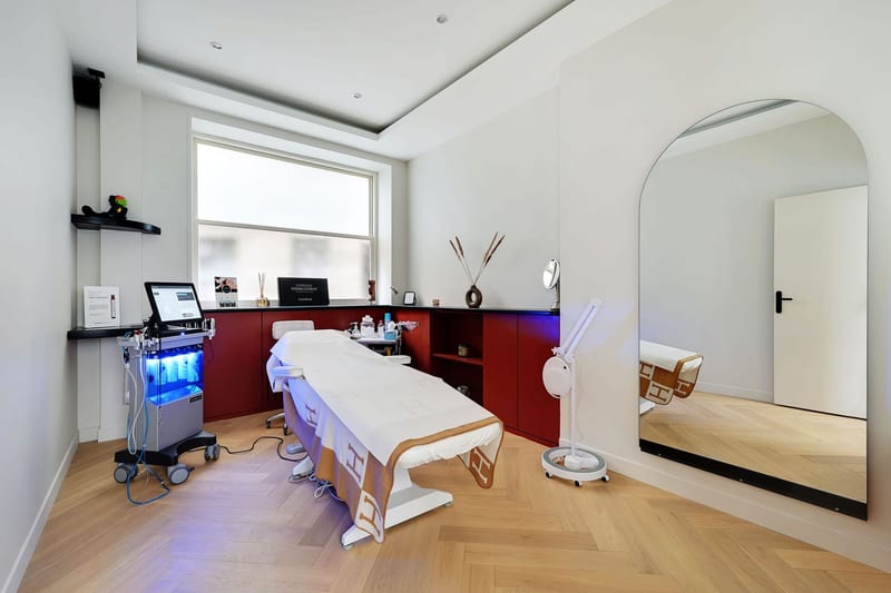 Cabine de soins du visage VivaSkin Esthétique Paris 16 · Hydrafacial Allegro